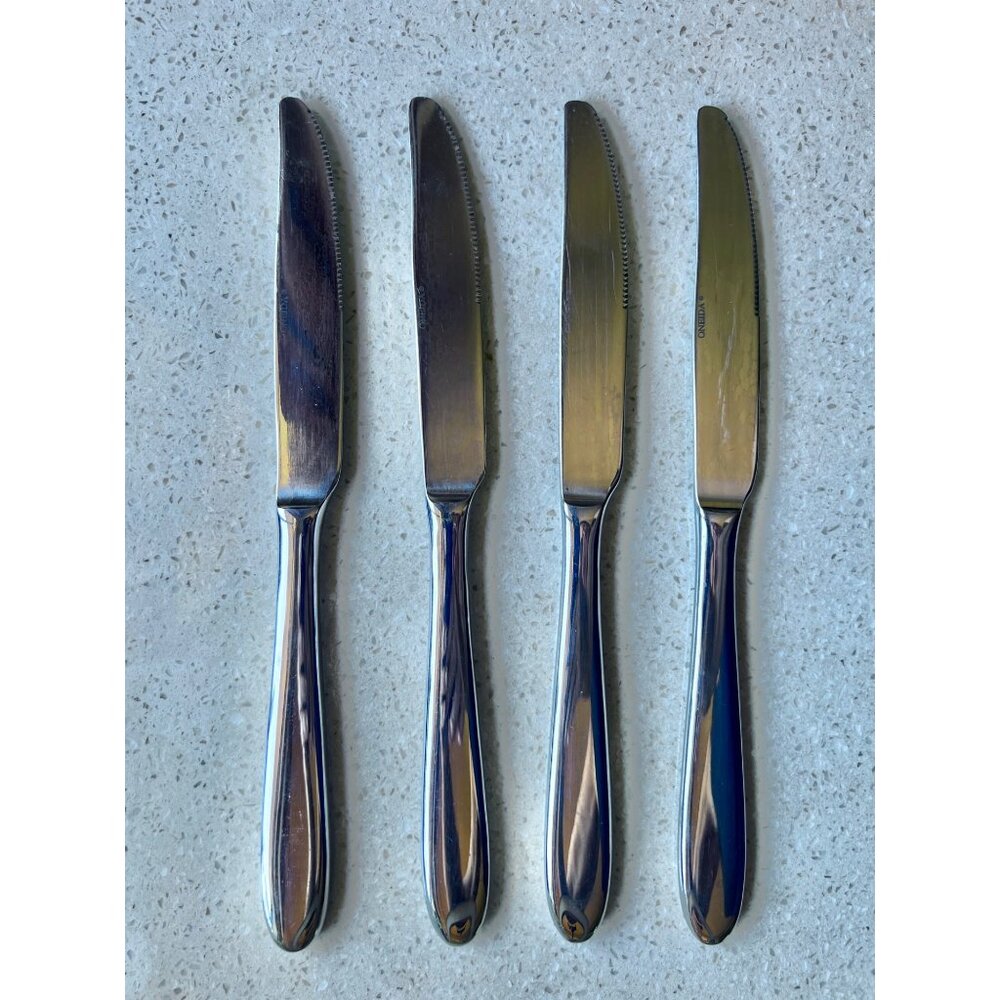 Oneida Set Of 4 Stainless Steel Dinner Knives